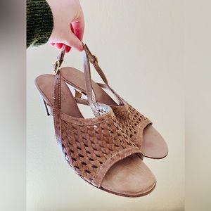 Vintage Sesto Meucci Woven Leather Sandals - size 8.5N tan